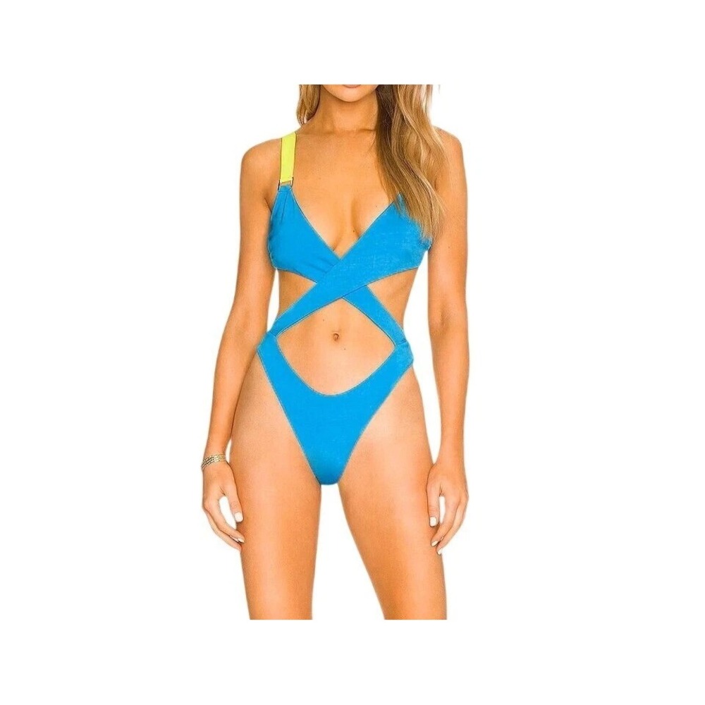 NWOT Rays for Days Mariah One Piece in Electric Blue Swimsuit USA made size M